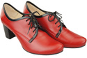 Schuhe Damenschuhe, Schnürschuhe, Naturleder, Rot 758 ElitaBut