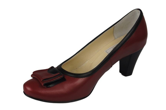 Damenschuhe Pumps, Naturleder, Rot 824 ElitaBut