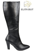 Damenstiefel, Naturleder, Schwarz 878 ElitaBut