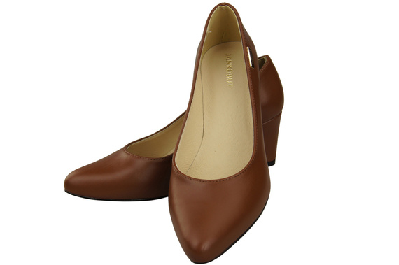 Klassische Glatt Damen Braun Naturleder Schuhe 213 ElitaBut