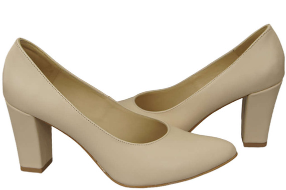 Damenschuhe Beige Pumps, Naturleder 170 ElitaBut