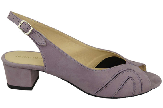 Damenschuhe Sandalen, natürliches Wildleder, Lila 991 ElitaBut