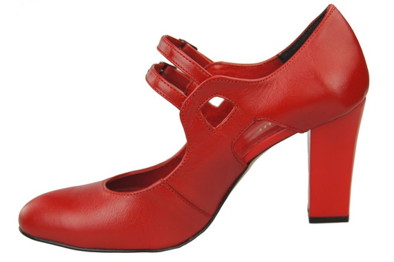 Damenschuhe Pumps Rot Naturleder 105 ElitaBut