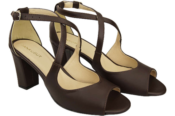 Damenschuhe Schokoladensandalen, Naturleder 186 ElitaBut