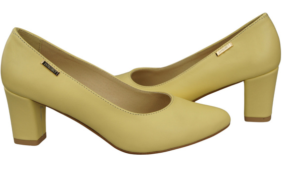 Klassische Glatt Damen Banane Naturleder Schuhe 213 ElitaBut