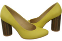 Damenschuhe Zitronenpumps Naturleder Bunter dekorativer Absatz 194 ElitaBut