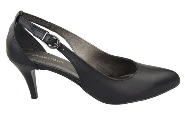 Damenschuhe Sandalen Niedriger Absatz Naturleder Schwarz 973 ElitaBut