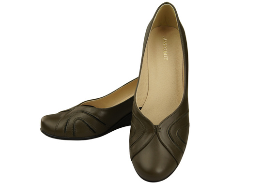 Damen Schwarz Naturleder Gestiefelte Olive 828 ElitaBut