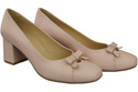 Damen Pumps mit Schleife Puderrosa Naturleder und niedrigem Absatz 203 ElitaBut