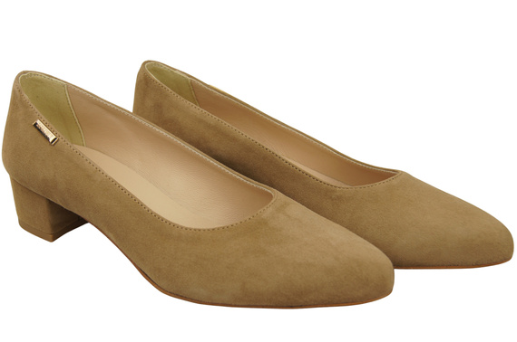 Bequeme Damen-Schuhe Olive aus echtem Veloursleder 220 Z ElitaBut