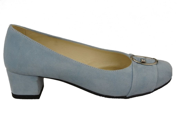 Damenschuhe Pumps Hellblau Naturleder Wildleder 135 ElitaBut