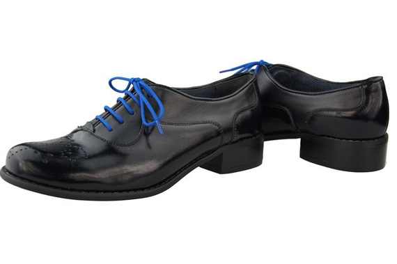 Schuhe Schnürschuhe, Naturleder, Schwarz, glänzend Damen 953 ElitaBut