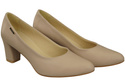 Klassische Glatt Damen Cappuccino Blass Naturleder Schuhe 213 ElitaBut