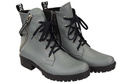 Schuhe Damen-Stiefeletten mit der Aufschrift NICE, Naturleder, Grau 173 von ElitaBut
