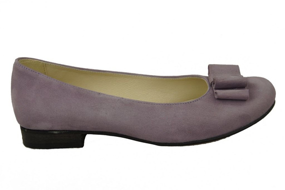 Damenschuhe Ballerinas Lila, Naturleder, Wildleder 126 ElitaBut