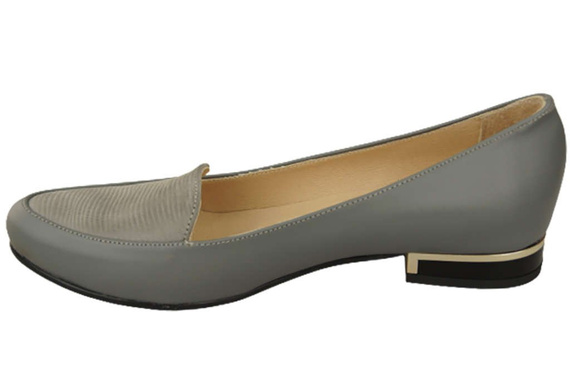 Damen Ballerinas Lords, Naturleder, Grau 908 ElitaBut