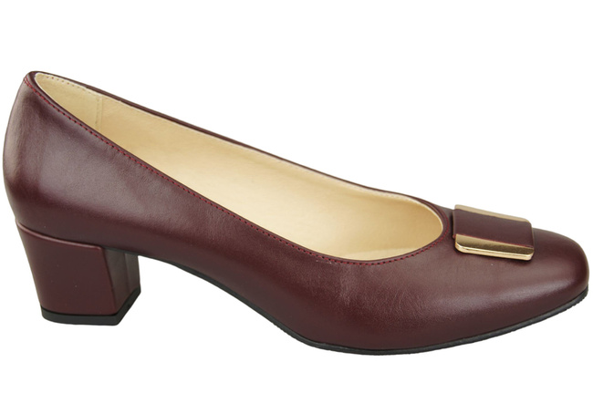 Damenschuhe Pumps Naturleder 187 Burgund ElitaBut
