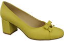 Damen Pumps mit Schleife Zitrone Naturleder und niedrigem Absatz 203 ElitaBut