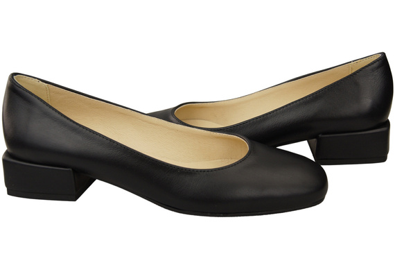 Bequeme Frauen Schuhe Schwarz Flats Natural Leder 204 ElitaBut