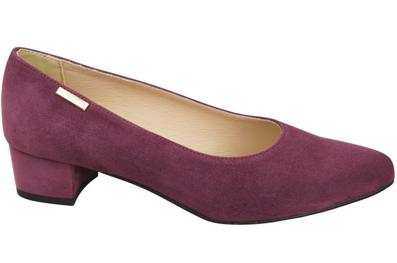 Bequeme Damen-Schuhe Burgund aus echtem Veloursleder 220 Z ElitaBut