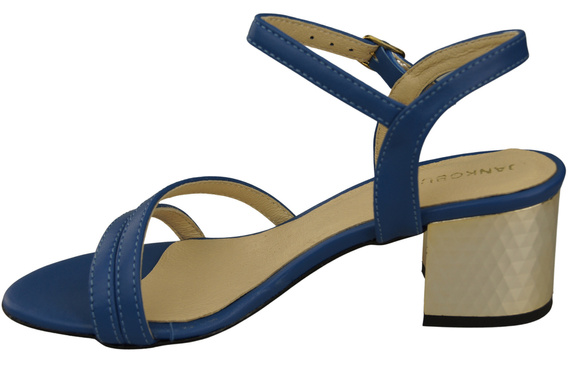 Damenschuhe Blaues Naturleder 197 Sandalen, die den Fuß sinnlich enthüllen ElitaBut