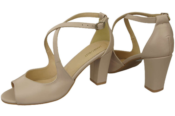 Damenschuhe Cappuccino Sandalen Helles Naturleder 186 ElitaBut