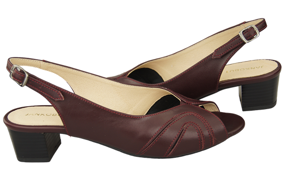 Damenschuhe Sandalen, Naturleder, Burgund 991 ElitaBut