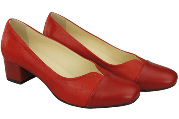 Damenschuhe Pumps Naturleder 164 Rot ElitaBut