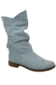 Damenstiefel Frühling / Herbst, Naturveloursleder, Blau 999 L ElitaBut