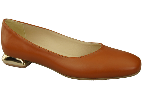 Flache Frauen Schuhe Rotes Dekorative Ferse Naturleder 209 ElitaBut