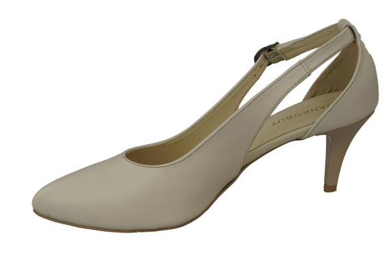 Damenschuhe Sandalen Niedriger Absatz, Naturleder, Beige 973 ElitaBut