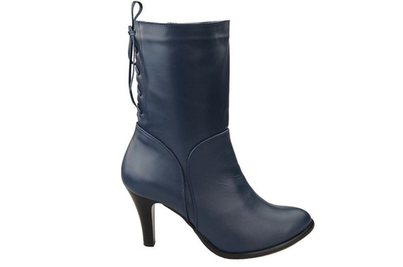 Winterschuhe Damenstiefeletten, Naturleder, Marineblau 978 von ElitaBut