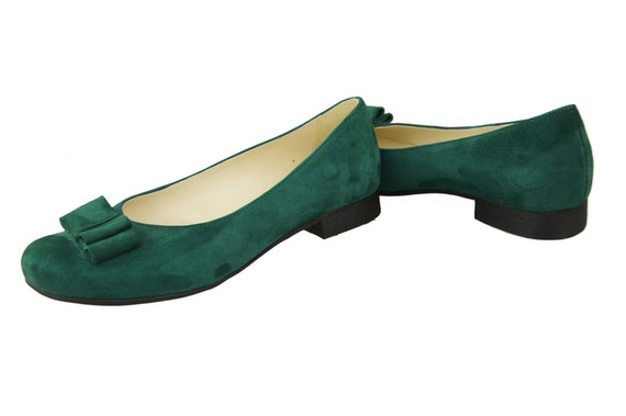 Damenschuhe Ballerinas Malachit Naturleder Wildleder 126 ElitaBut