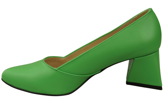 Damen Pumps Limette Echtleder Spitz Zehen Absatz ElitaBut 221