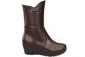Damen-Keilstiefel, Naturleder, Schokolade 178 ElitaBut