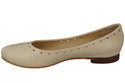Damenschuhe Bequeme Ballerinas, Naturleder, Beige 162 ElitaBut