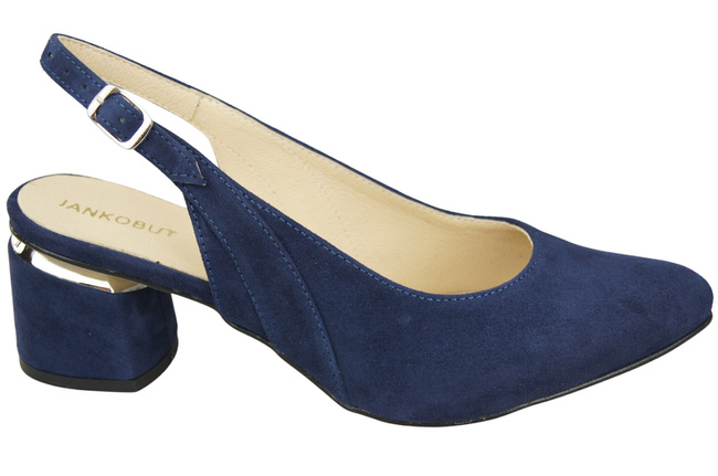 Damensandalen aus natürlichem Wildleder, marineblaue Eleganz und Komfort 196 von ElitaBut