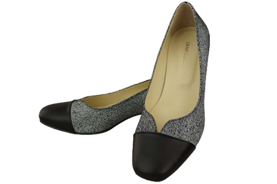 Damenschuhe Pumps Naturleder 164 Schwarz - Weiß ElitaBut