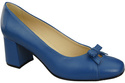 Damen Pumps mit Schleife Blau Naturleder und niedrigem Absatz 203 ElitaBut