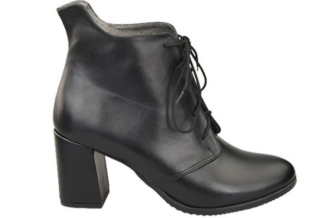 Damen Schnürstiefel Frühling/Herbst Naturleder Schwarz 174 L ElitaBut