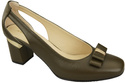 Schuhe Damen Olive Pumps aus Naturleder mit dekorativem Absatz 199 ElitaBut