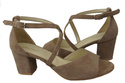 Damenschuhe Cappuccino-Sandalen, Naturleder, Wildleder 111 ElitaBut