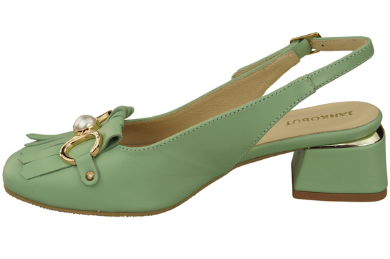 Damenschuhe Minze Sandalen mit Fransen verziert Naturleder 208 ElitaBut