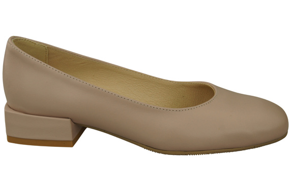 Bequeme Frauen Schuhe Cappuccino Blass Flats Natural Leder 204 ElitaBut