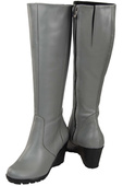 Damenschuhe Keilstiefel, Naturleder, Grau 745 ElitaBut