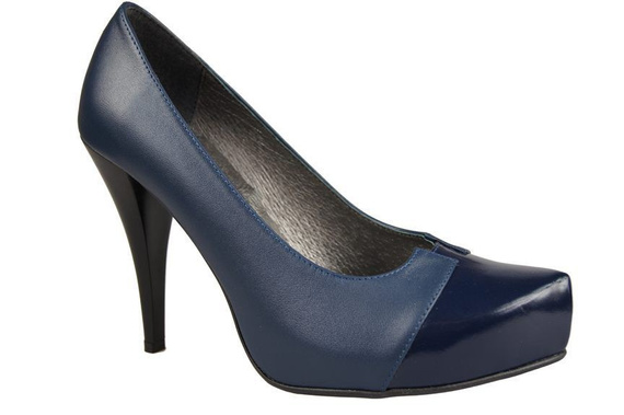 Damenschuhe Pumps, Naturleder, Marineblau 897 ElitaBut
