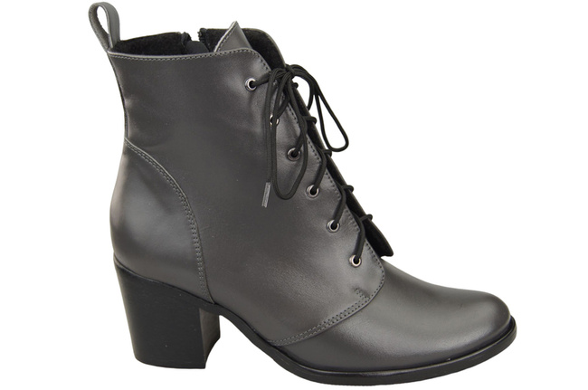 Winter-Schnürstiefel für Damen, Naturleder, Graphite 188, von ElitaBut