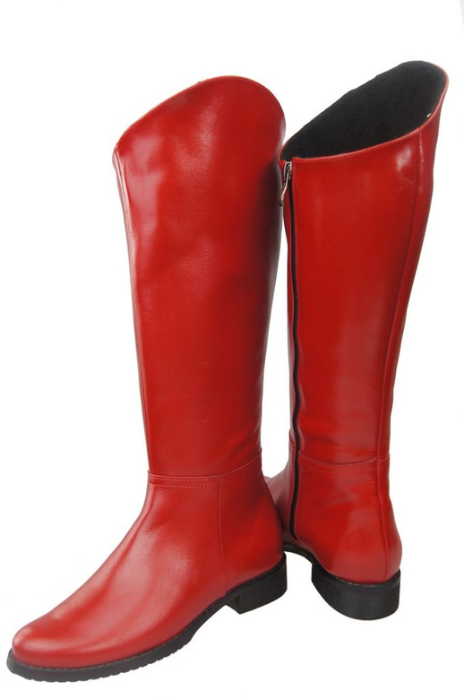 Schuhe Damenstiefel, Stiefel, Naturleder 124 Red ElitaBut