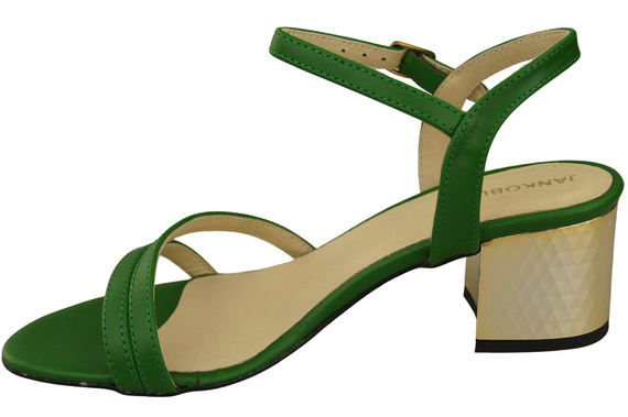 Damenschuhe Grünes Naturleder 197 Sandalen, die den Fuß sinnlich enthüllen ElitaBut