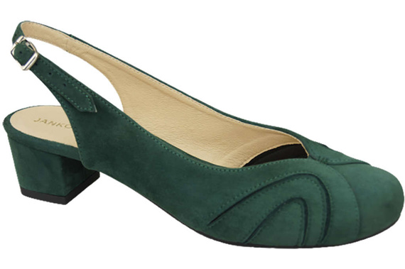 Damenschuhe Sandalen, Naturleder, Wildleder, grün 842 von ElitaBut
